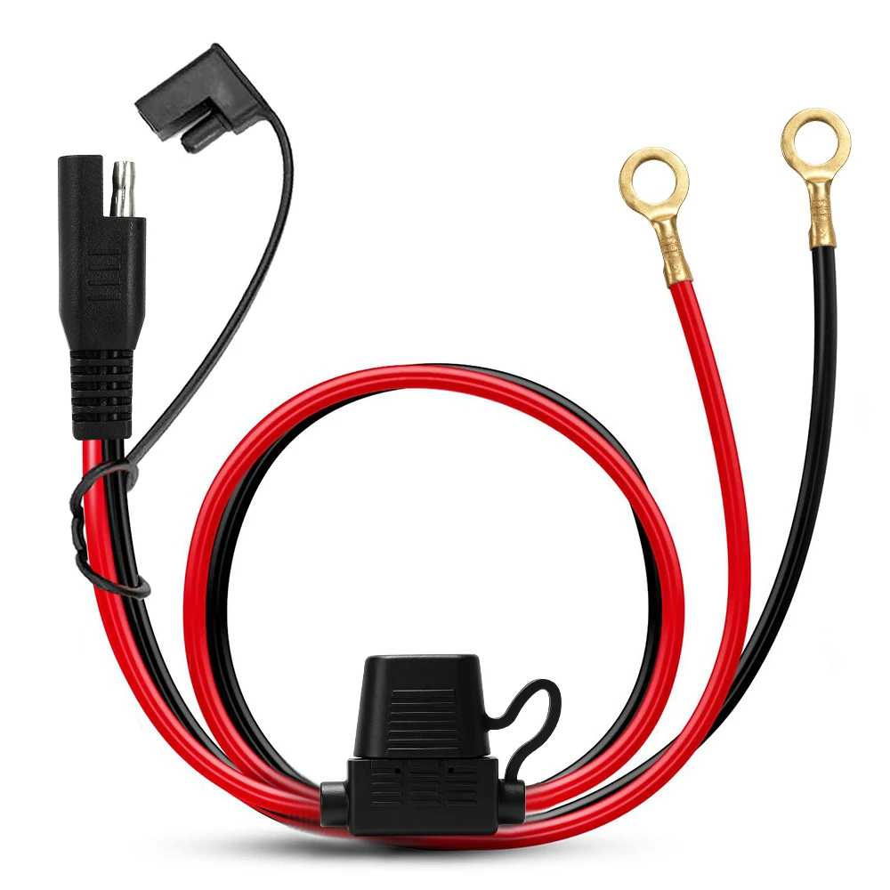 60CM 18AWG SAE zu O-Ring Kabelbaum mit 10A Sicherung SAE Verlängerungskabel Adapter Auto Motorrad Zubehör – Detail 6