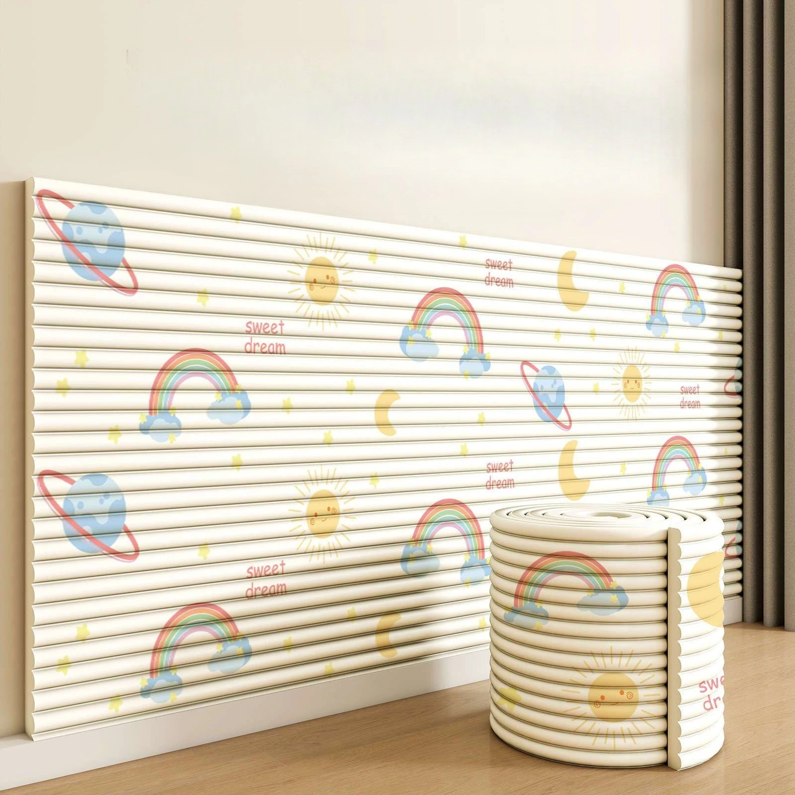200cm Self-adhesive Widening Wall Stickers Tatami Soft Bag Headboard Anti-collision Cushion Keep Warm Bedside Backrest Wallpaper