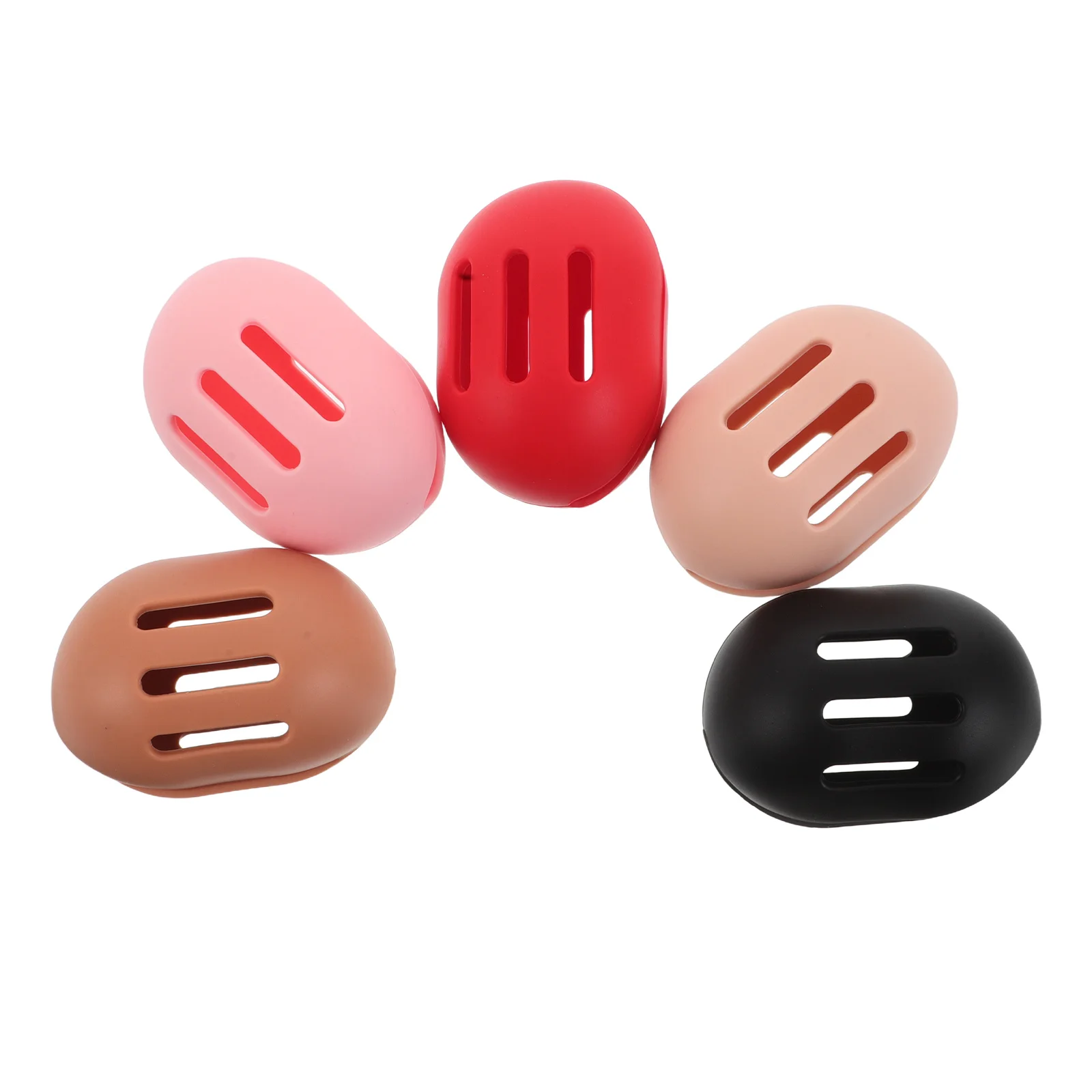 

5pcs Makeup Sponge Storage Box Breathable Beauty Egg Organizer With Individual Compartments Travel Use Portable Makeup Sponge