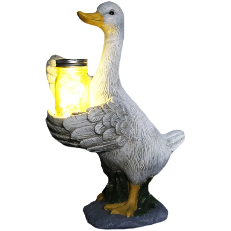 

Creative Duck Solar Lamp Outdoor Garden Lawn Balcony Villa Landscape Layout Courtyard Animal Decoration Ornaments