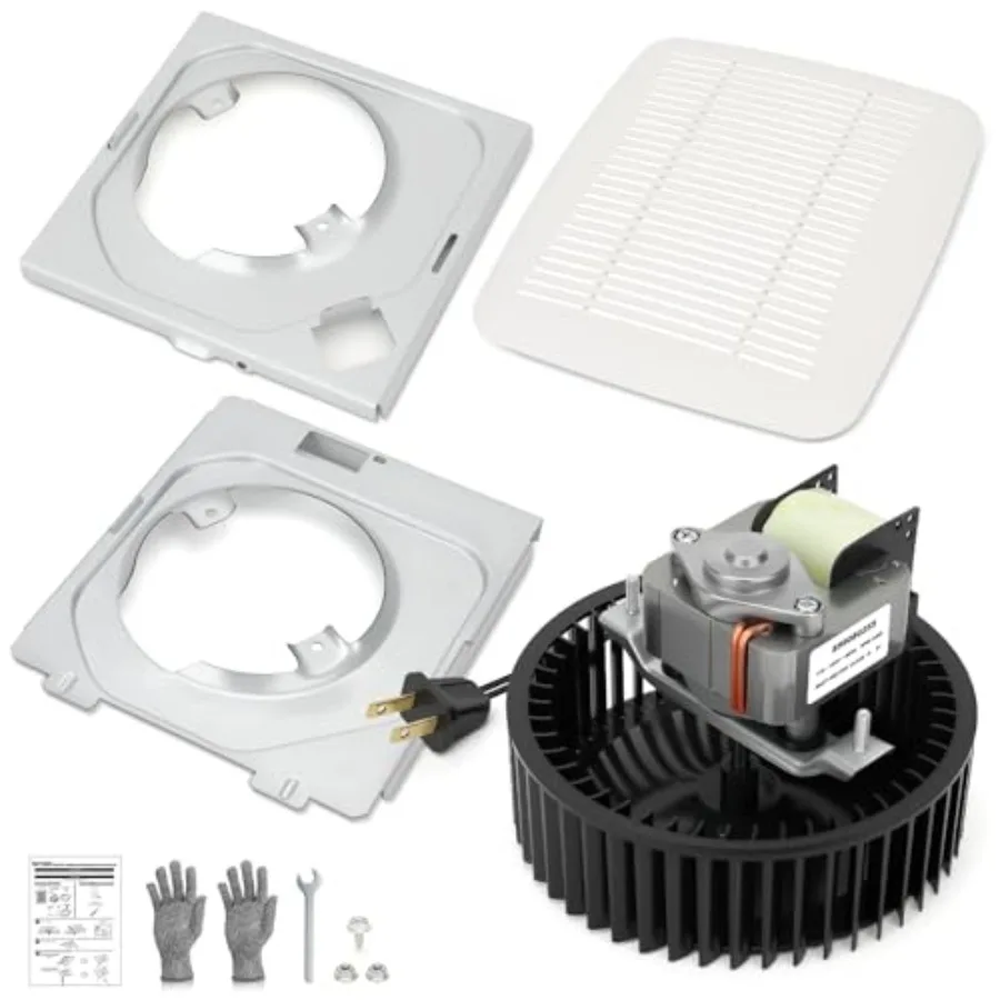 

Upgraded RE70BN Bathroom Exhaust Fan and Grille Kit 70 CFM Quiet 3.0 Sones Low-Noise Bathroom Vent Fan Easy DIY Replacement for