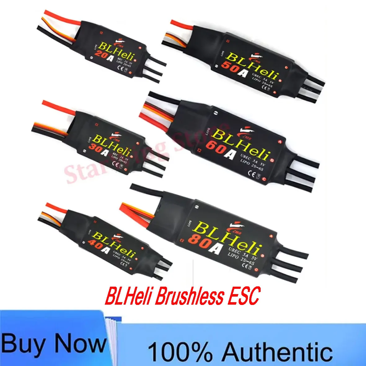 BLHeli 12A 20A 30A 40A 50A 60A 80A Brushless ESC with UBEC for Quadcopter Aircraft Model Fixed Wing Multi-axis DIY FPV RC Drone