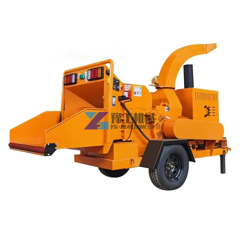 40HP Wood Pallet Shredder Mobile Engine Diesel Wood Chipper Shredder Waste Tree Branches Wood Chipper Machine