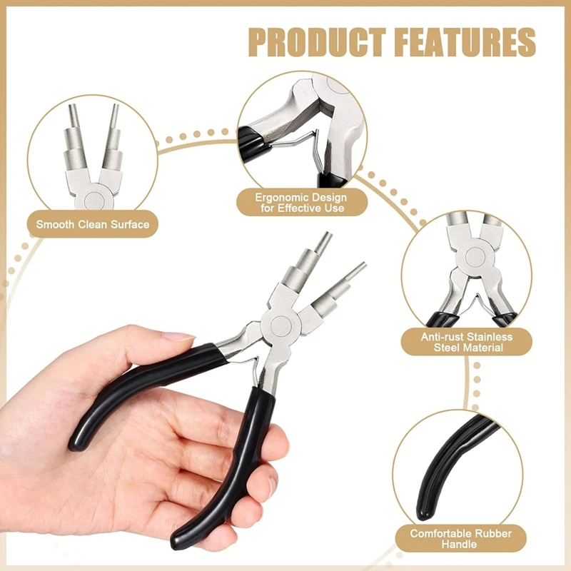 SEWS-Wire Bending Jig With Jewelry Pliers Set, Tools For Jewelry Making Beading Looping Shaping Wire DIY Crafts