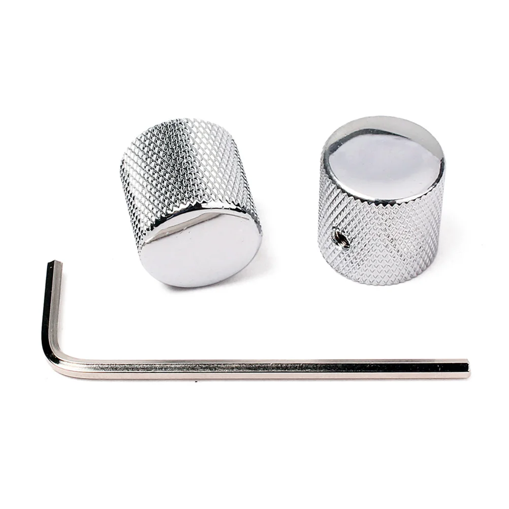 مجموعة مقابض مكونة من 3 قطع لاستبدال التحكم في مستوى الصوت في الجيتار، معدن شديد التحمل لأواني استيراد الجهير الكهربائي