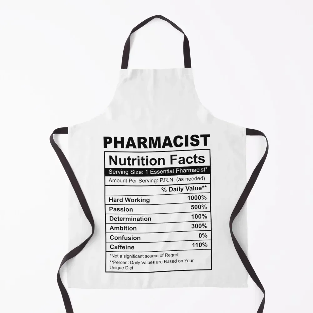 

Pharmacist Nutrition Facts Funny gift for pharmacy student Apron for women halloween Beauty Apron