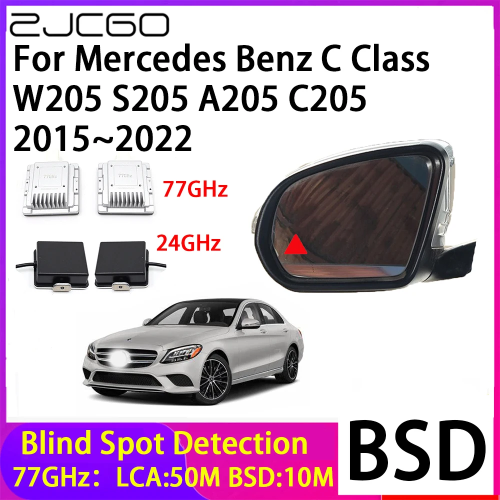 ZJCGO Car Blind Spot Detection BSD Mirror Rear Radar Detection System for Mercedes Benz C Class W205 S205 A205 C205 2015~2022
