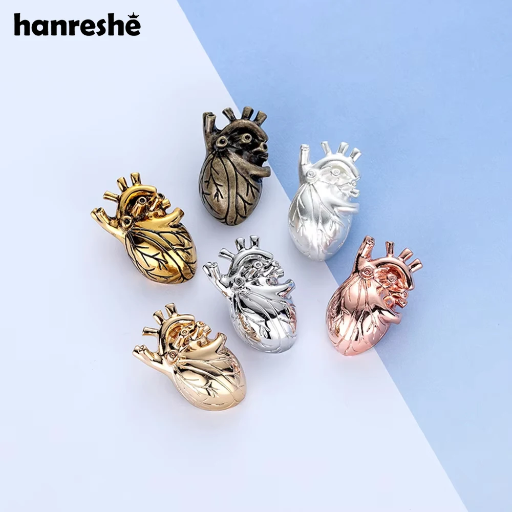 

Heart Shape Lapel Pins and Brooches Women the Jewelry As Gift For Doctor/Nurse Medical Jewelry Gold Color Pins Accessories Gift