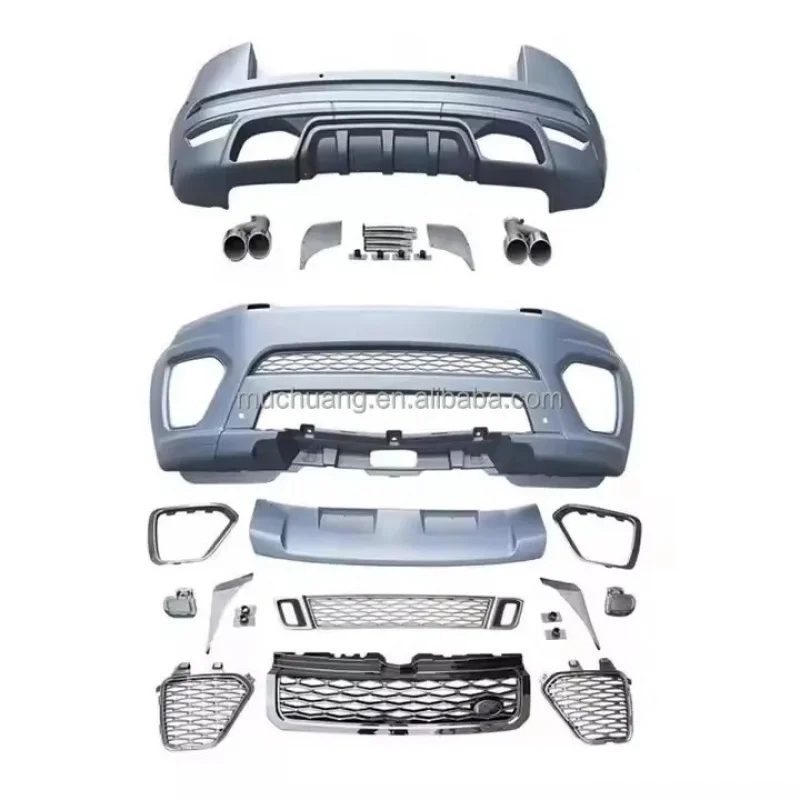 

2010-2017 Evoque SVR Upgrade Body Kit With Front & Rear Bumper Quad Exhaust Pipes