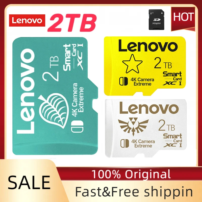 Lenovo V30 4K Micro TF/SD карта памяти, 128 ГБ, 512 ГБ