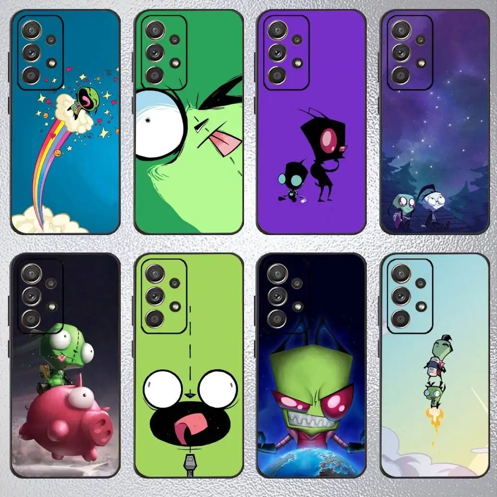 

I-Invader Zim Gir Phone Case For Samsung S25,S24,S23,S22,S21,S20,Plus,Fe,Lite,Others Black Cover