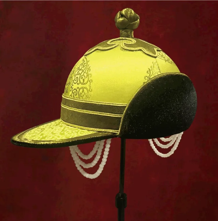 

Chinese Mongolian Green Hat Props Wedding Accessories