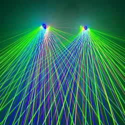 Magicool RGB Led Laser Gloves Gypsophila Pair Multicolor Dancing Costumes Party Music Festival Live Lazer Flash Finger Props