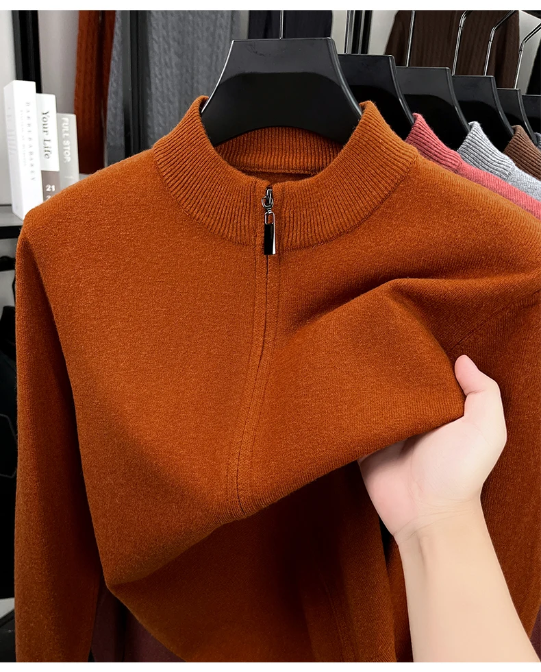 ニットカーディガン メンズ 2025 春秋 新作 メンズ カジュアル ビジネス 無地 ウールジャケット メンズセーター トレンド