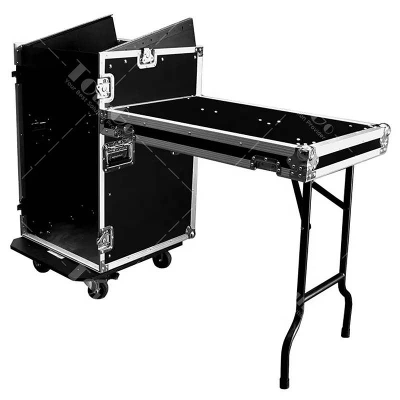 

11U Slant Mixer Rack Case with 16U Portable Waterproof PVC Plywood Vertical Rack System izable OEM Flight Storage Case