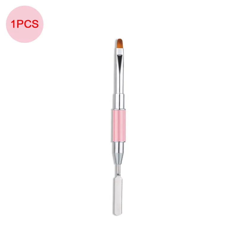 Nieuwe 1/3 STKS Nail Art Penselen Dunne Manicure Borstel Polygel Franse Nail Gradiënt Borstel 2 in 1 Ontwerp Nagel Gel Borstel XJS01