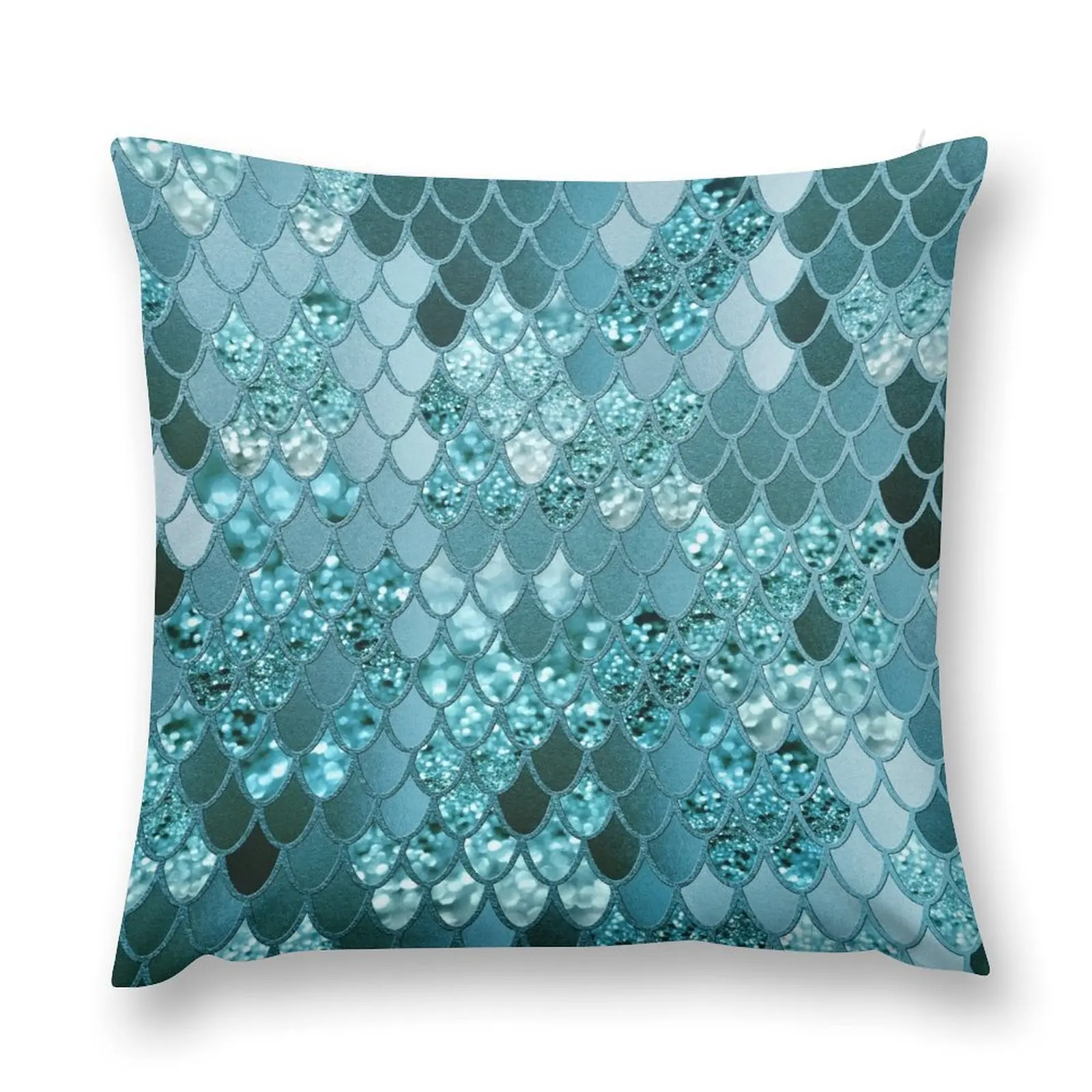 

Mermaid Glitter Scales #4 (Faux Glitter) #shiny #decor #art Throw Pillow Sofa Covers For Living Room Anime pillow