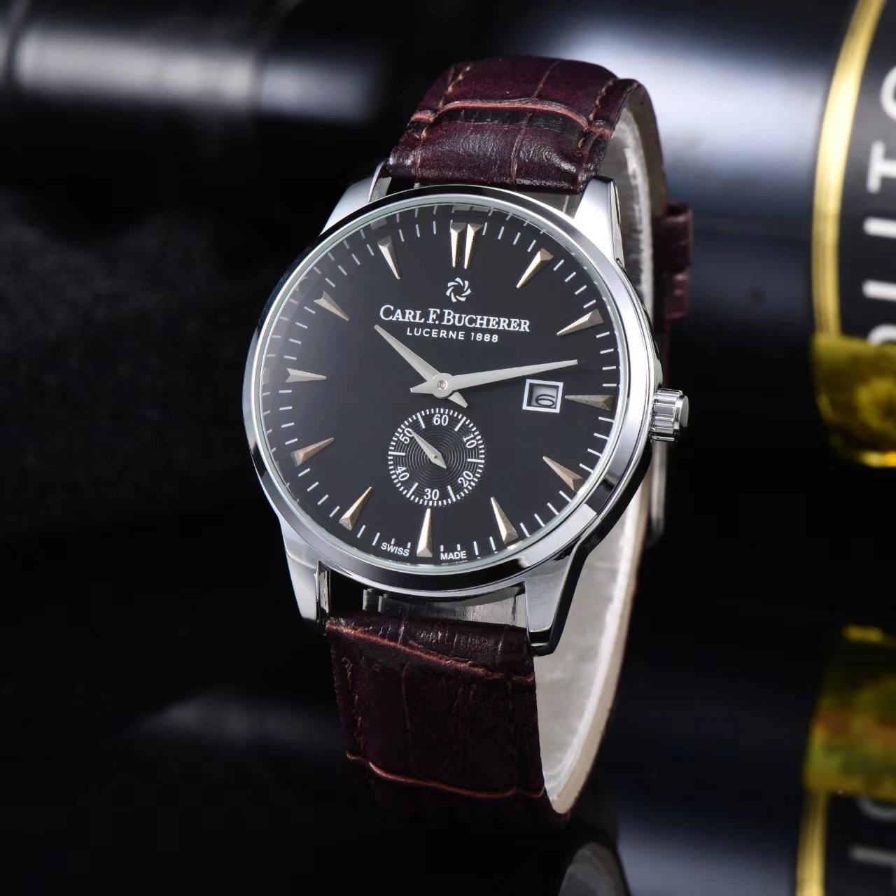 Business Minimalist Round Quartz Watch for Men - 40mm Popular Business Style Belt Watch