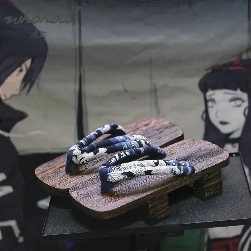 コスプレ日本の武士木下駄下駄靴男性女性ビーチサンダル夏スリッパアニメコスプレ靴ユニセックスサンダル