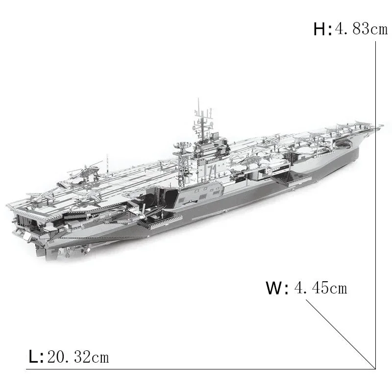 3D Metal Puzzle Set American Locomotive Uss Roosevelt Oil Drilling Model Gift for Children 14+ Travel Games Jigsaw DIY Toys