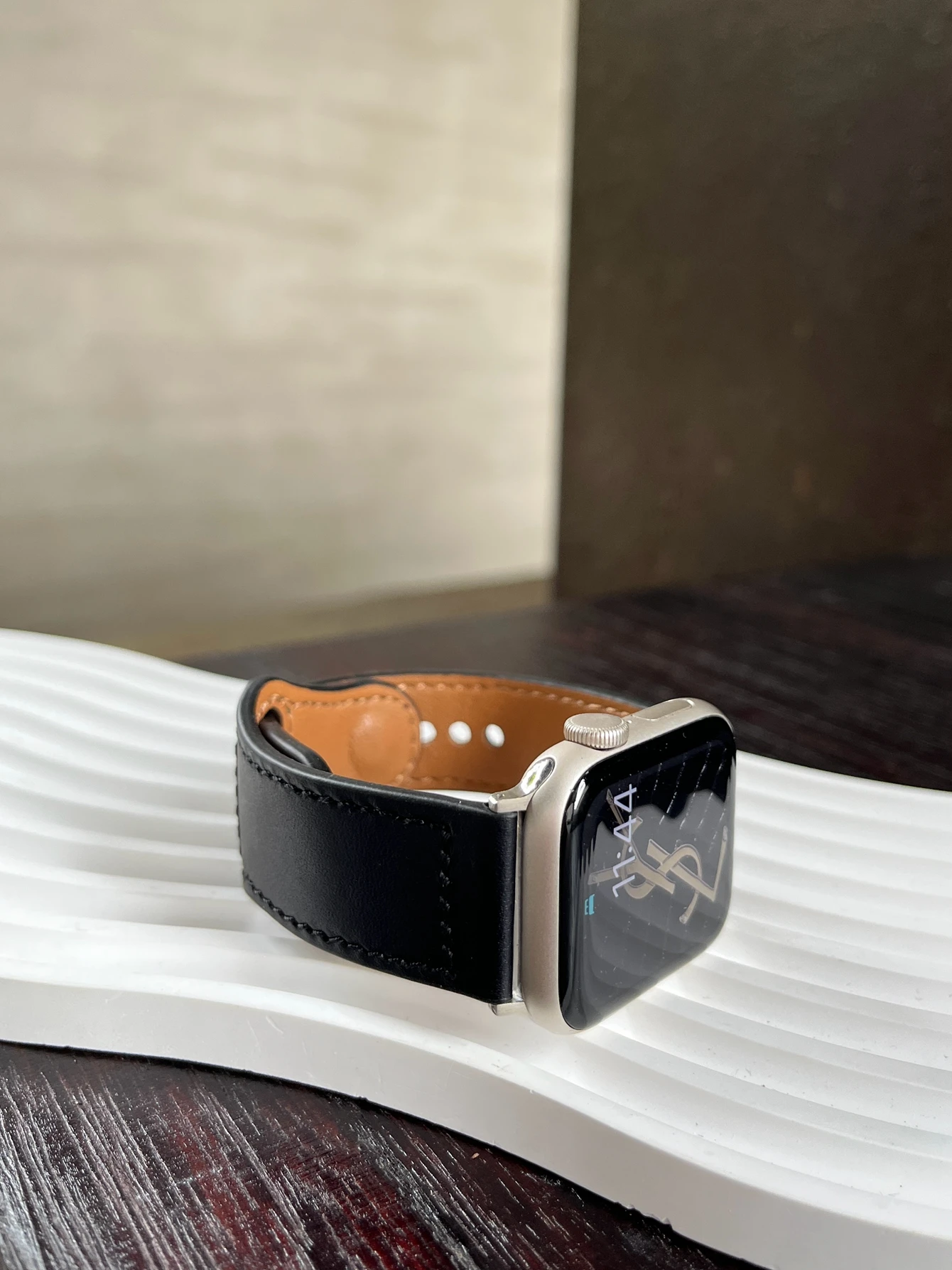 Leather loop Correa For Apple Watch band for women men 38mm 40mm 41mm 42mm 44mm 45mm 46mm 49mm Strap