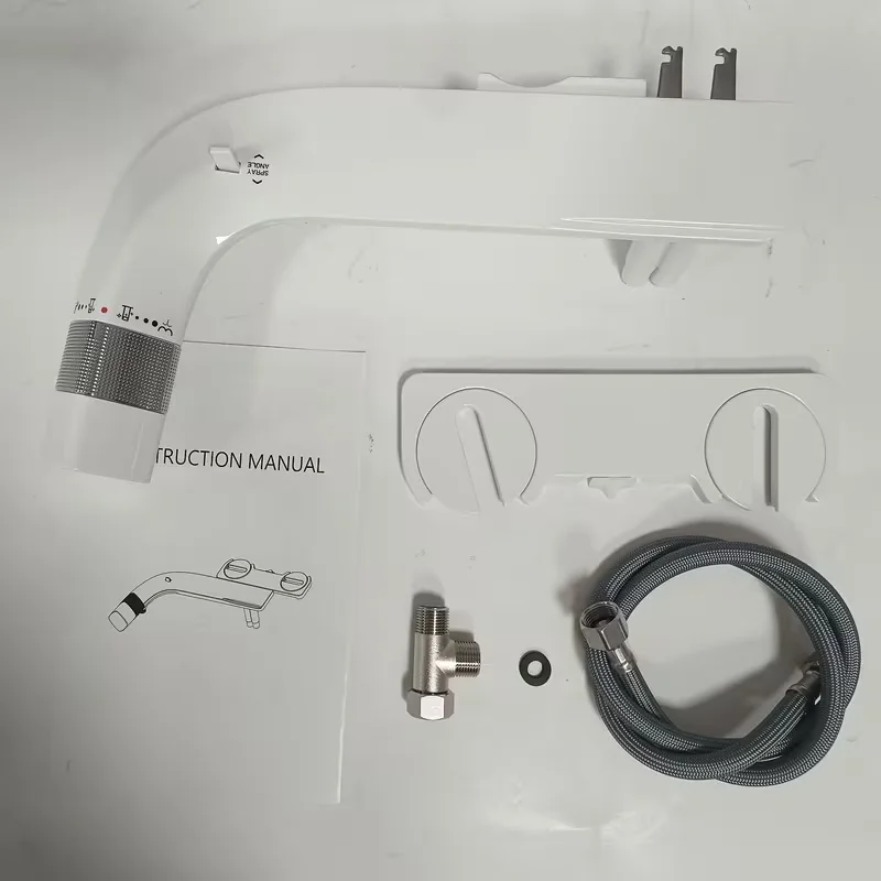 Bidet Attachment for Toilet, Dual Nozzle Bidet Toilet Seat, Non-Electric Ultra-Thin Bidets for Existing Toilets, Rear/Feminine Wash with Adjustable Water Pressure (White) Gifts Suitable for Father's Day