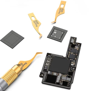 QianLi 007 008 009 011 CPU Remoção Bisturi Faca Cola Remoção Raspador Bainha BGA IC Limpeza Scrapper Cola Removedor Pry Facas 6 principais vendas lâmina 007 - №4