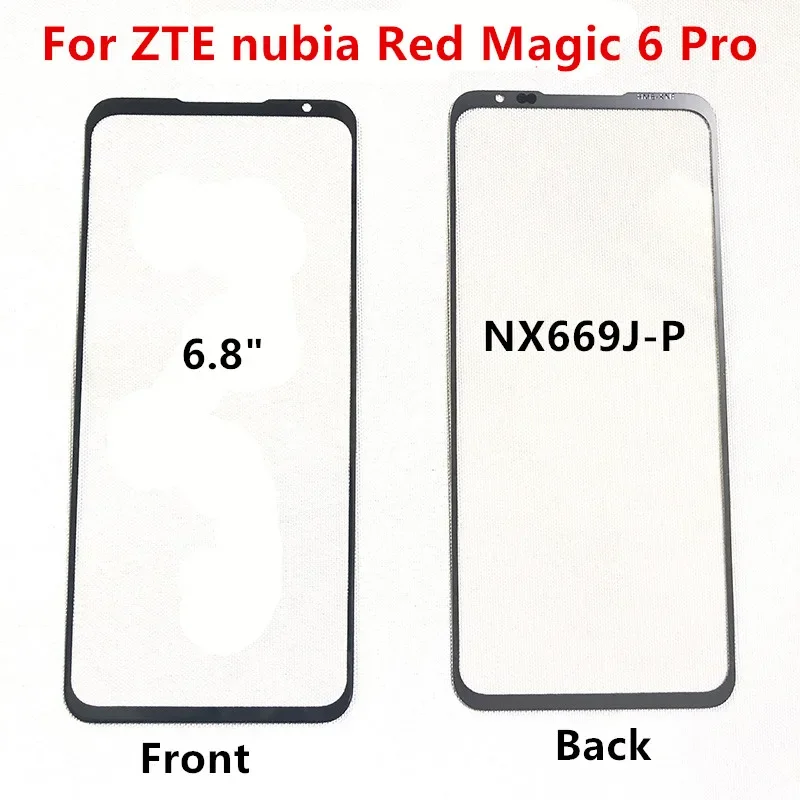 Front Glass For ZTE Nubia Red Magic 9 Pro Plus 8 6 6R 6S Pro 7 Pro Play Touch Screen LCD Display Out Panel Repair Parts + OCA