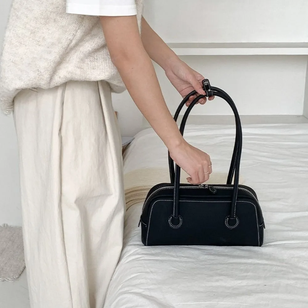 

Leisure Retro Faux Suede Bag Aesthetic Large Capacity Underarm Bag Handbag Vintage Single Shoulder Bag Winter