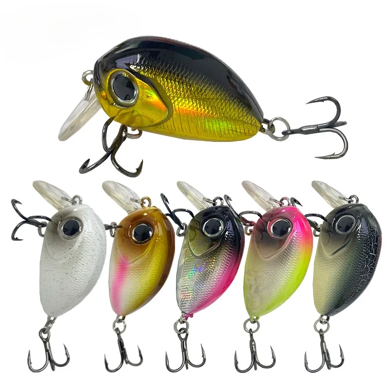 New Little Fatty 35mm/3.7gCrankbaits Fishing LureFloatingWobblers for PikeBlackMinnowLuresforFishingArtificialBaitFishingTackle