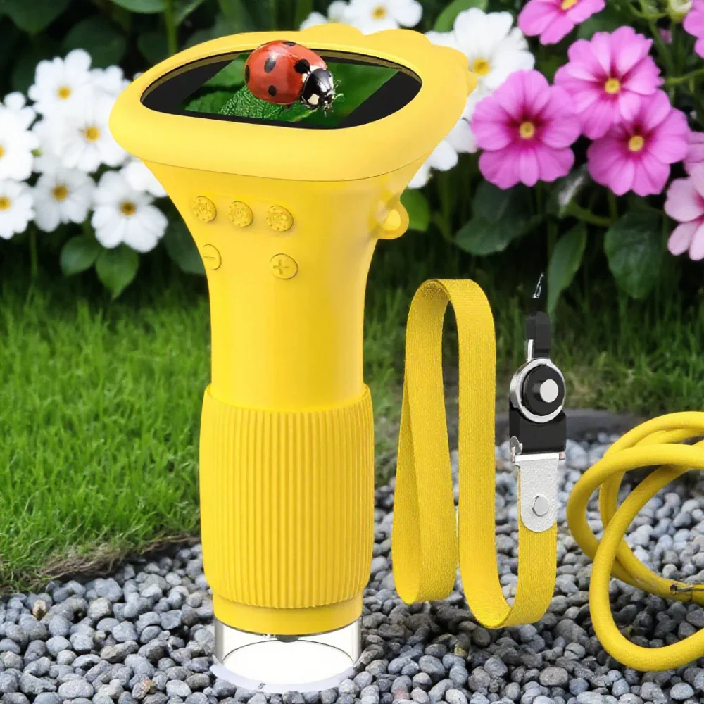 

Портативная 1000X HD электронная лупа IPS экран 8 светодиодных фонарей изображение в реальном времени для детей и взрослых оптический инструмент