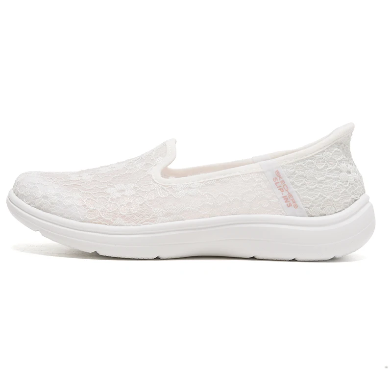 

Skechers Повседневная обувь Амортизирующая обувь на плоской подошве с неглубоким носком Женская прогулочная обувь Повседневная спортивная обувь 138363-Wht