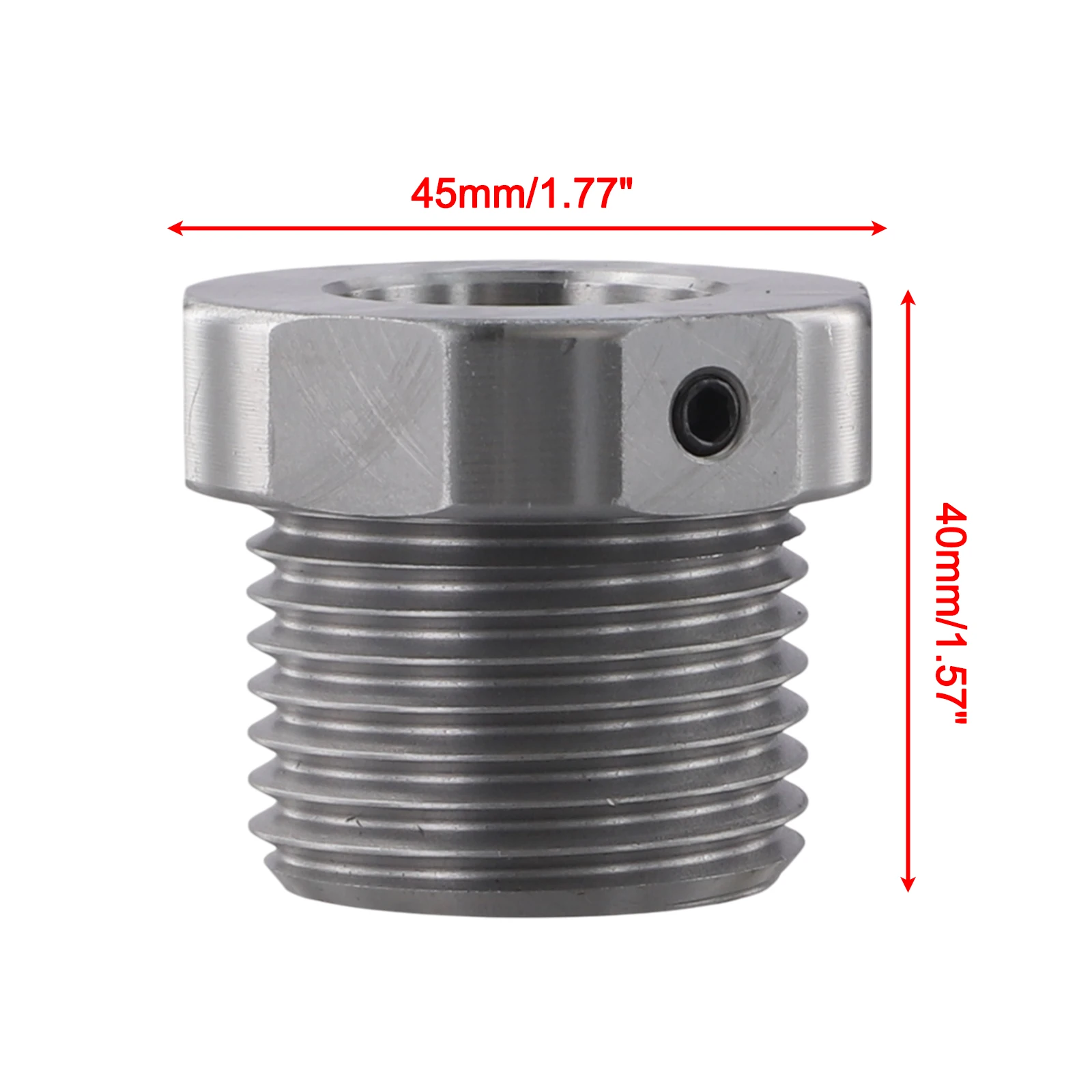 

Адаптер для деревообрабатывающего станка, серебристый, 1 X 8 TPI, 1-1/2 X 8 TPI, длина прибл. 1.57