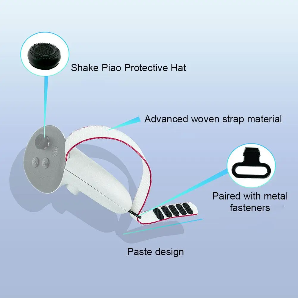 Sangles d'Li-anti-perte pour Meta Quest 3, poignées de contrôleur, couvercle de batterie de remplacement, accessoires de sangle de contrôleur