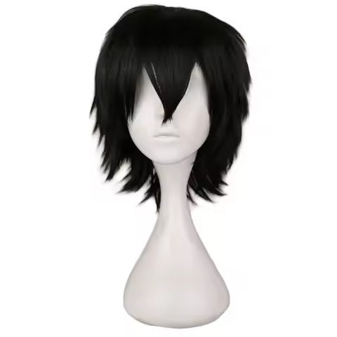 Anime Death Note L Cos Wig Mens L.Lawliet Heat Resistant Hair Pelucas Cosplay Costume Hair Wig