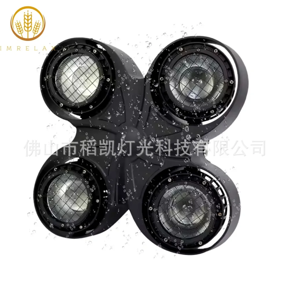 

400W waterproof audience light 4 100W COB warm and cold white spotlight 15-30 meters projection IP65 outdoor