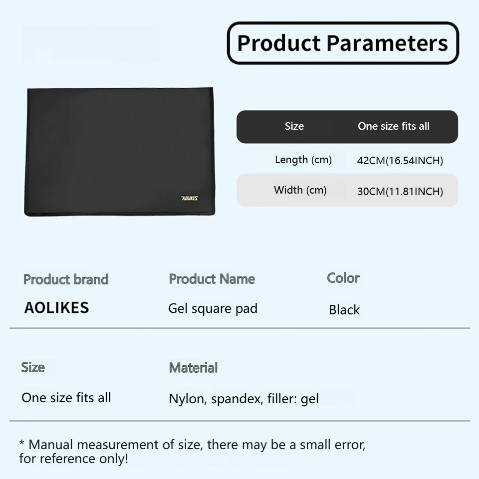 AOLIKES 30x42cm Extra Large Reusable Gel Ice Pack for Hot and Cold Therapy |Soft Flexible Cooling Pad for Back Hip Leg Injuries
