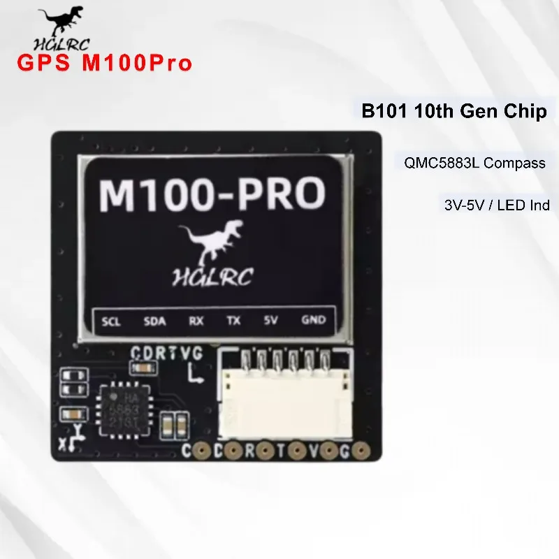 

Original HGLRC M100 PRO GPS Chip B101 10th Generation Protocol Chip QMC5883L Compass For FPV Racing Drones