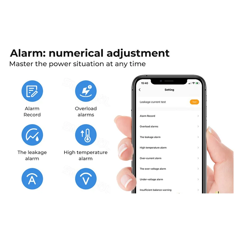 الذكية الكتابة على الجدران واي فاي القياس مع حماية التسرب بوابة كهربائية المنزلية 1P قطاع دارة 63A الموقت مفتاح رئيسي ، نوع A D