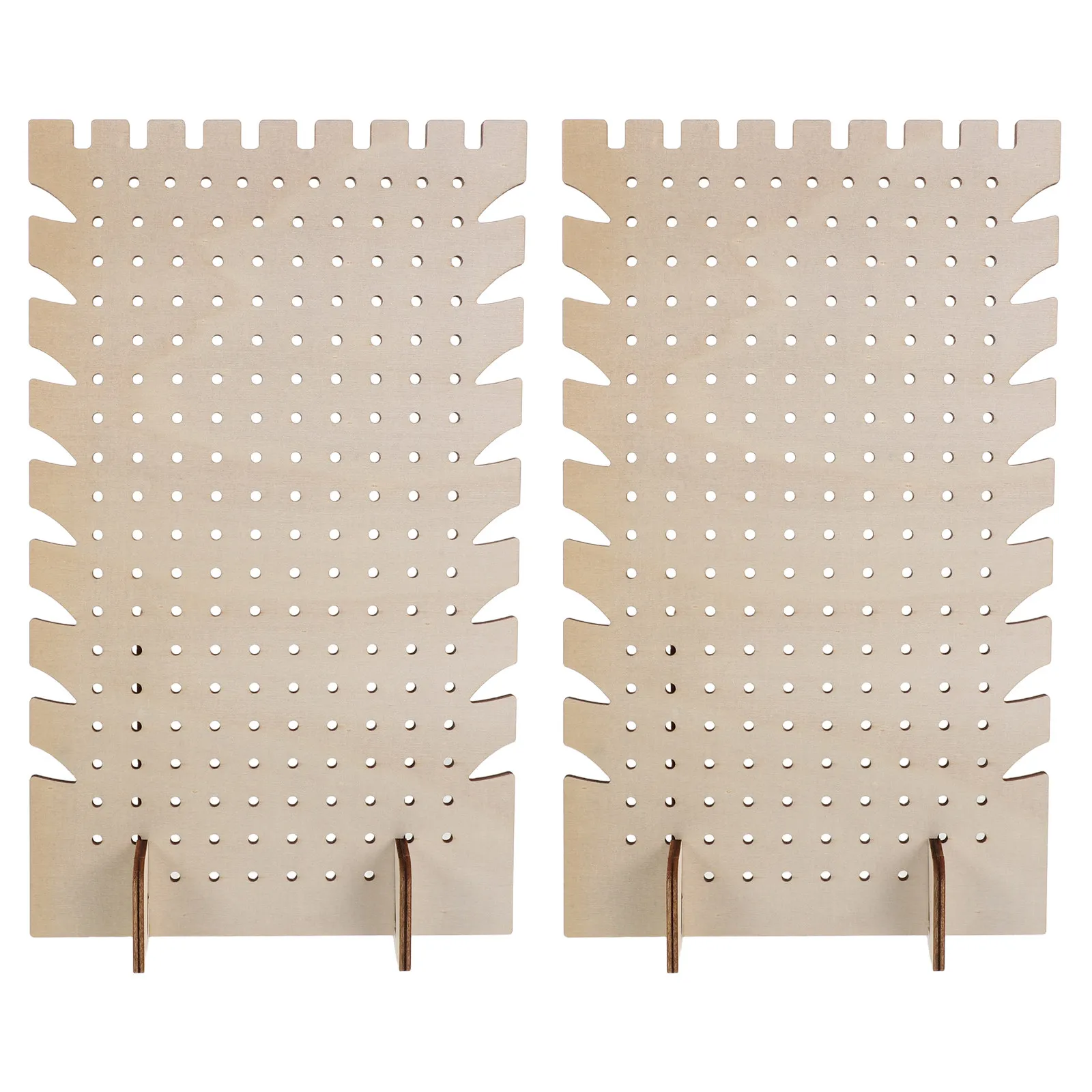 2Pcs Wood Earring Display Stands Jewelry Organizer Earrings Storage Rack 186 Holes Jewelry Tower for Personal Retail Trade Craft