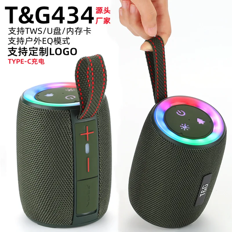 

Подходит для трансграничного TG434 Портативный Bluetooth-динамик Сабвуфер Открытый Профессиональная беспроводная карта Аудио Bluetooth Открытый