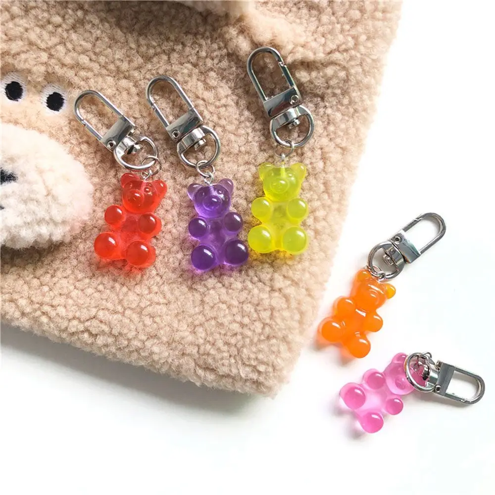 Cute Gift For Women Animal Candy Color Trinket Earphone Cover Jewelry Key Ring Key Chain Fashion Accessories