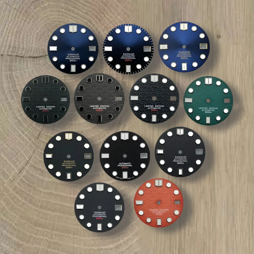 

28.5mm High Quality S Logo NH35 Dial SUB/SKX007 DIal Suitable For NH35/NH36 Movement Green Luminous NH35 Accessories ﻿