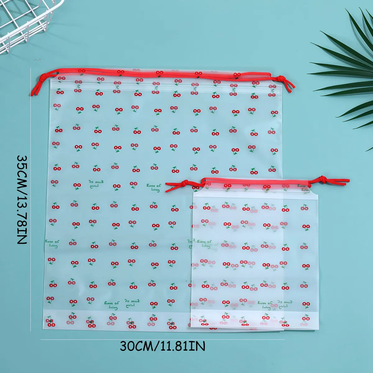 40 Stück Kordelzugbeutel, Schuh-Reise-Aufbewahrungsbeutel, Transparenter Kirsch-Reise-Kleidungsverpackungsbeutel, Staubdichter Spielzeug-Schuh-Aufbewahrungsbeutel – Detail 1