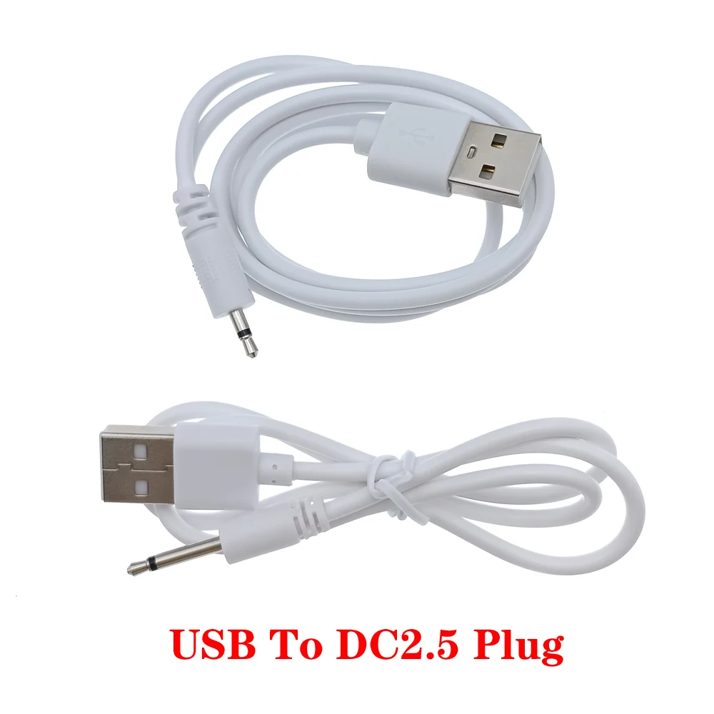 1PCS USB Charging Cable Cord Universal USB To DC2.5 Audio Mono Power Supply Charge Plug 8/10/12/15/19/21mm For groomer sex toys