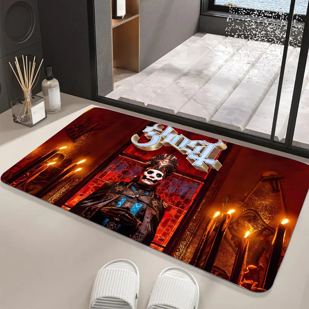 The Ghosts Band Rock Floor Mat Graphic Printed Flannel Doormats for Bathroom Kitchen Entrance Carpet Home Decor