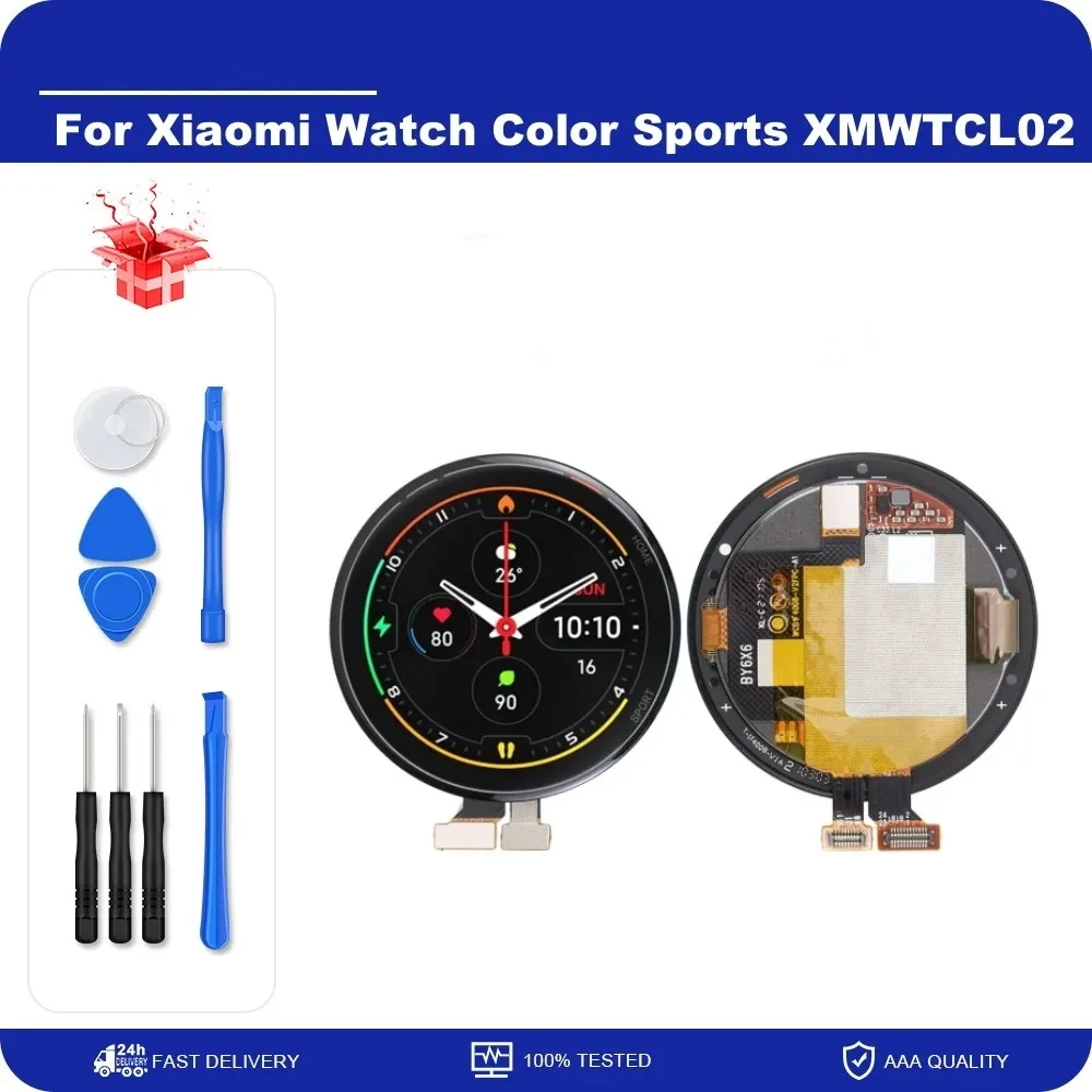 Original AMOLED For Xiaomi Mi Watch Color Sports Version XMWTCL02 LCD Display Touch Screen Replacement Parts XMWTCL02