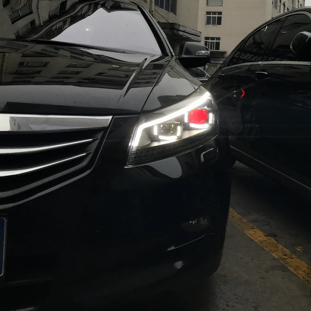

Car Front Lamps For Honda Accord 8th 2008-2013 LED Auto Headlights Assembly Upgrade Demon Eyes Style Projector Lens Accessories