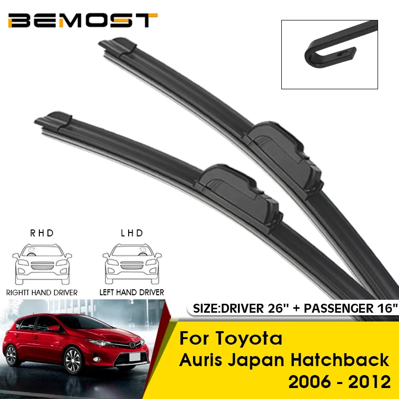 

Car Wiper Blades For Toyota Auris Japan Hatchback 2006-2012 Windshield Windscreen Front Window Blades 26"+16" Car Accessories