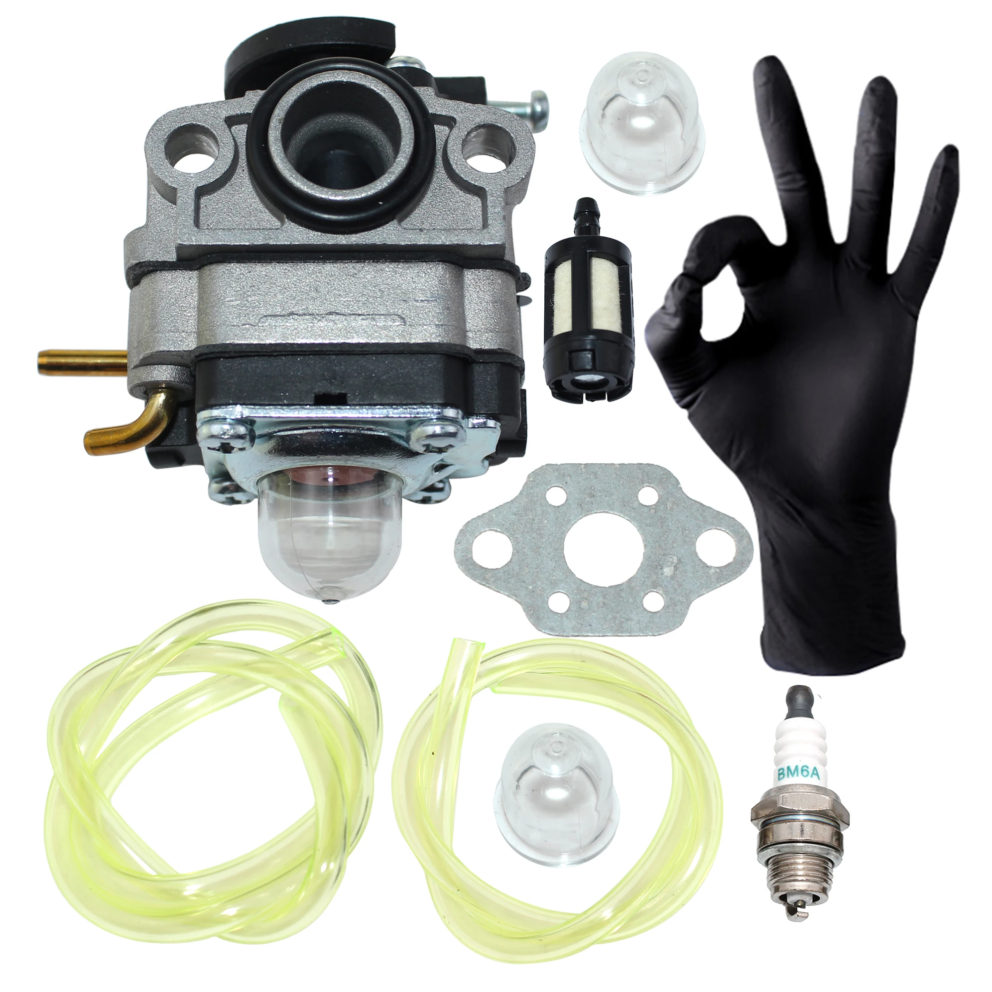 Carburetor For Black Max BM26SS Homelite  UT-26CS UT-26SS UT-33600 UT-33650 309375009,Ruixing H129F-2C Fixed Jet.